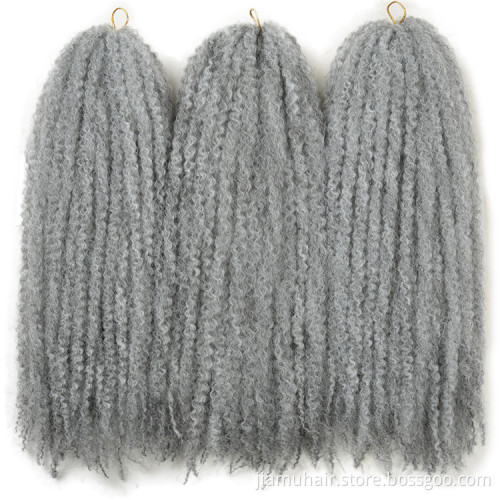 Ombre Color Marley Braids Hair Crochet 18 inch Afro Kinky Curly Synthetic Braiding Hair Crochet Twist Braids